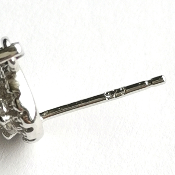 Art Deco CZ drop Earrings in Sterling Silver - Picture 4 of 5